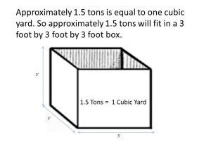 1.5 tons is equal to one cubic yard