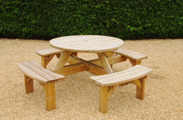 Circular picnic bench