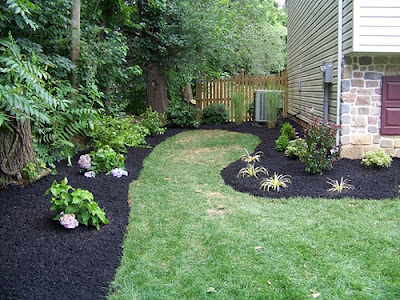 black colored mulch