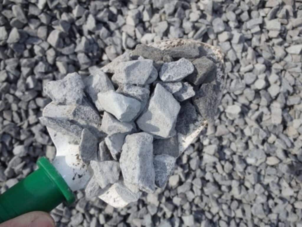#57 Bluestone Gravel on a Shovel