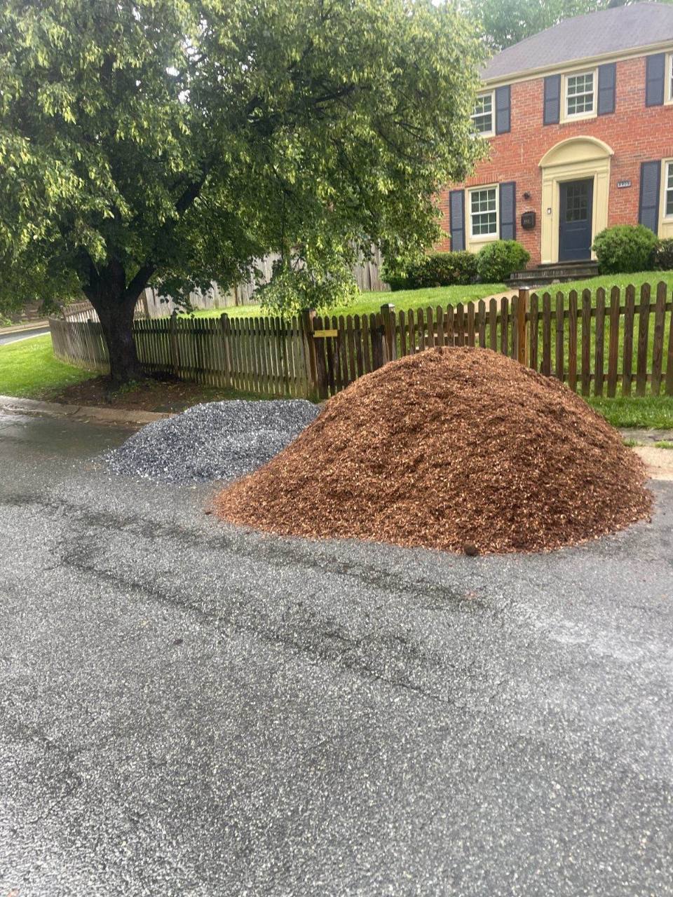 Bulk mulch delivered by Mulch & Stone in Bethesda, MD