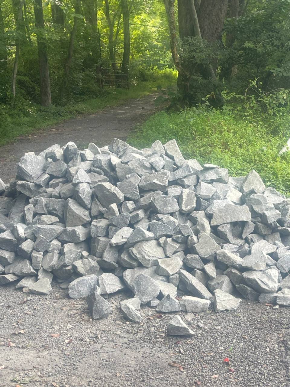 Bulk gabion stone delivered by Mulch & Stone in Clifton, VA
