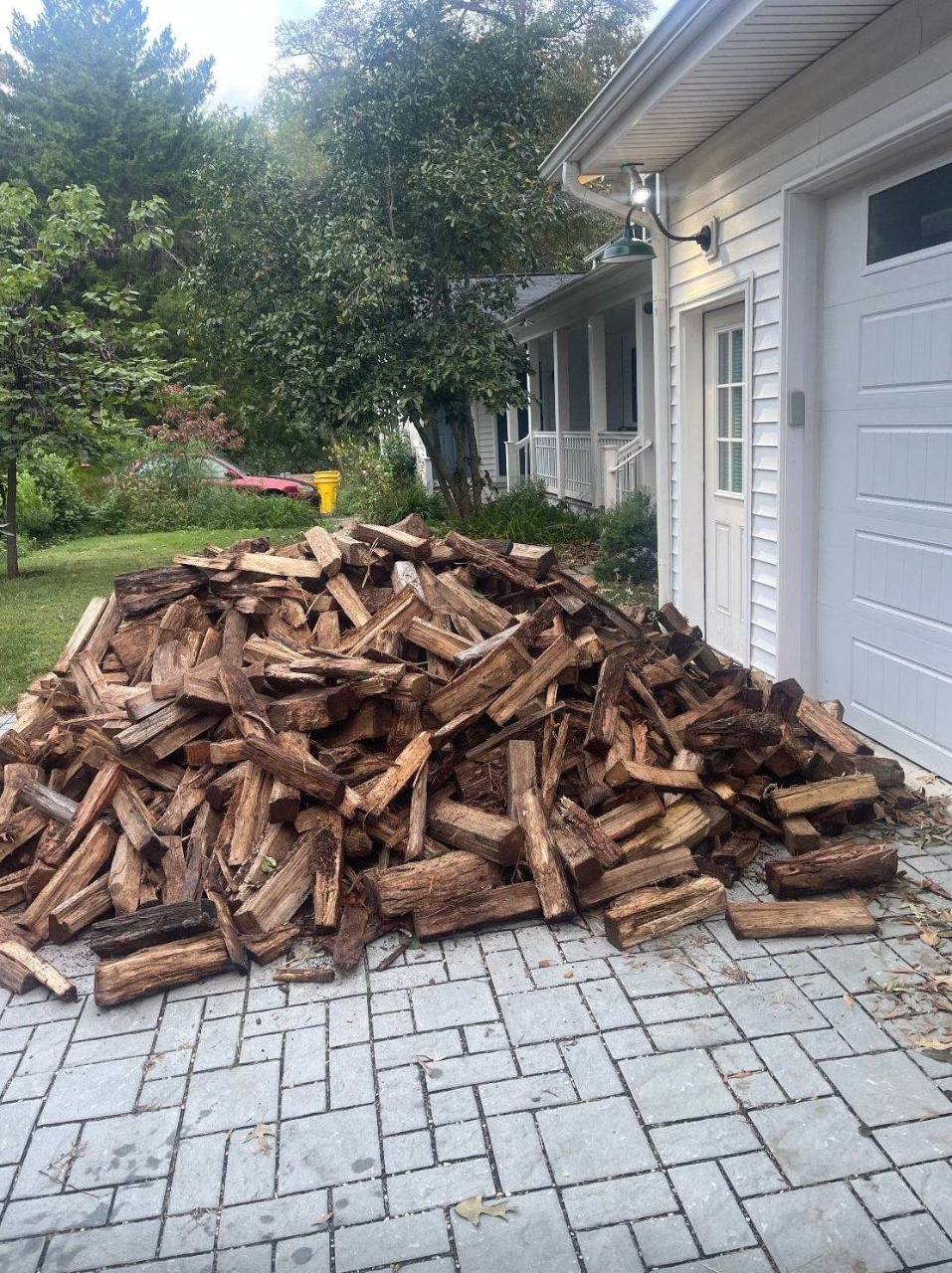 Bulk firewood delivered by Mulch & Stone in Edgewater, MD