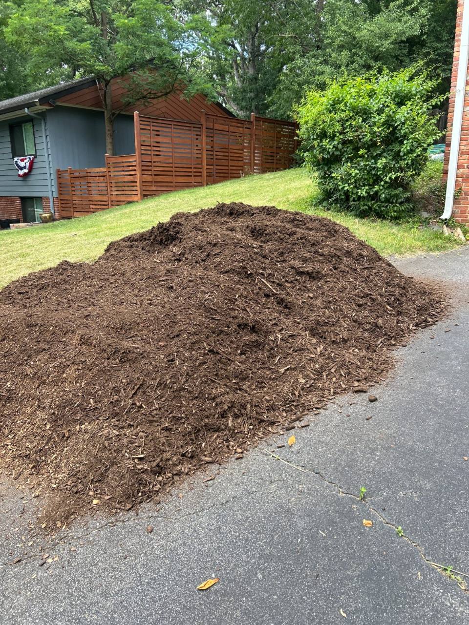 Bulk mulch delivered by Mulch & Stone in Falls Church, VA