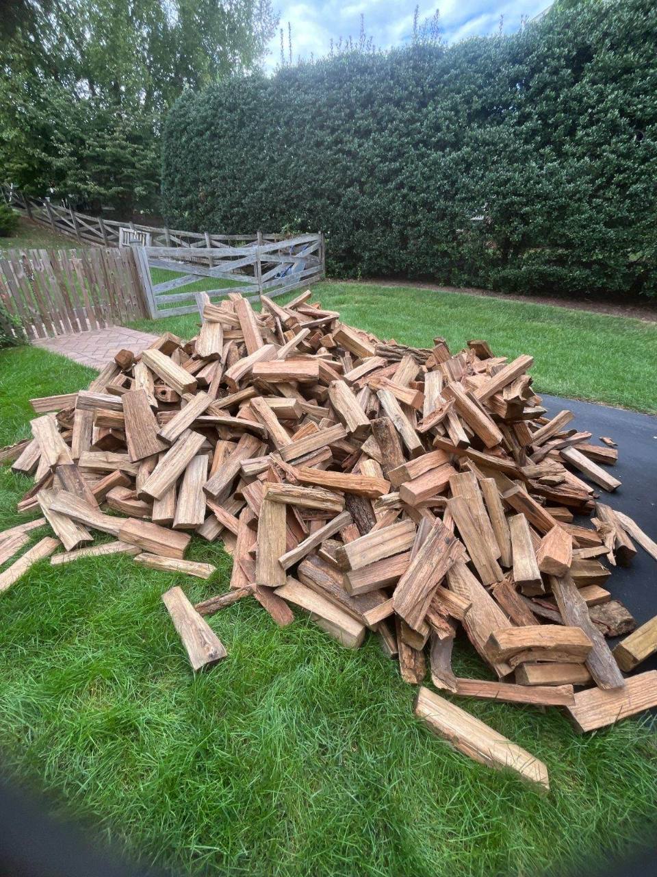 Bulk firewood delivered by Mulch & Stone in Leesburg, VA
