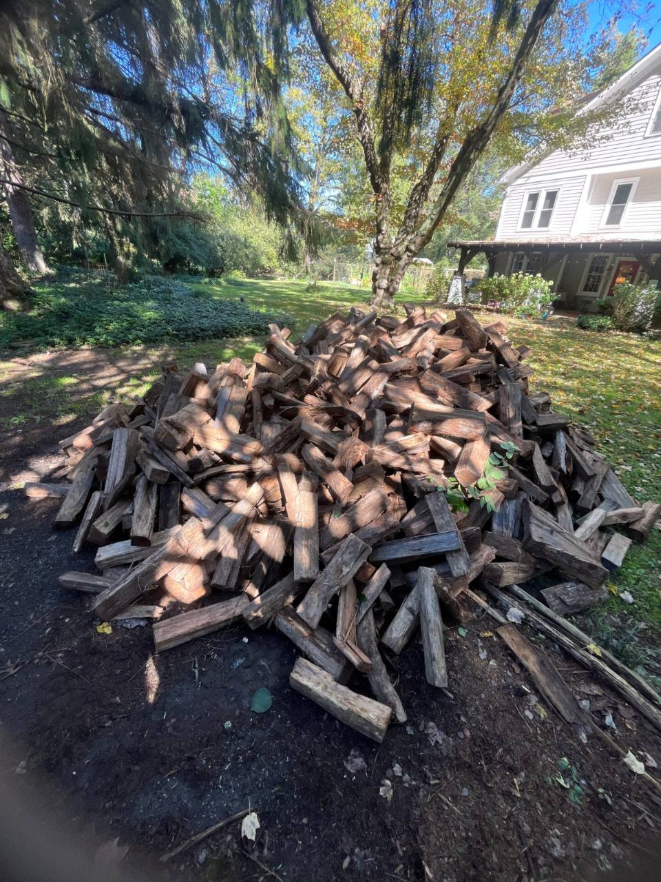 Bulk firewood delivered by Mulch & Stone in McLean, VA