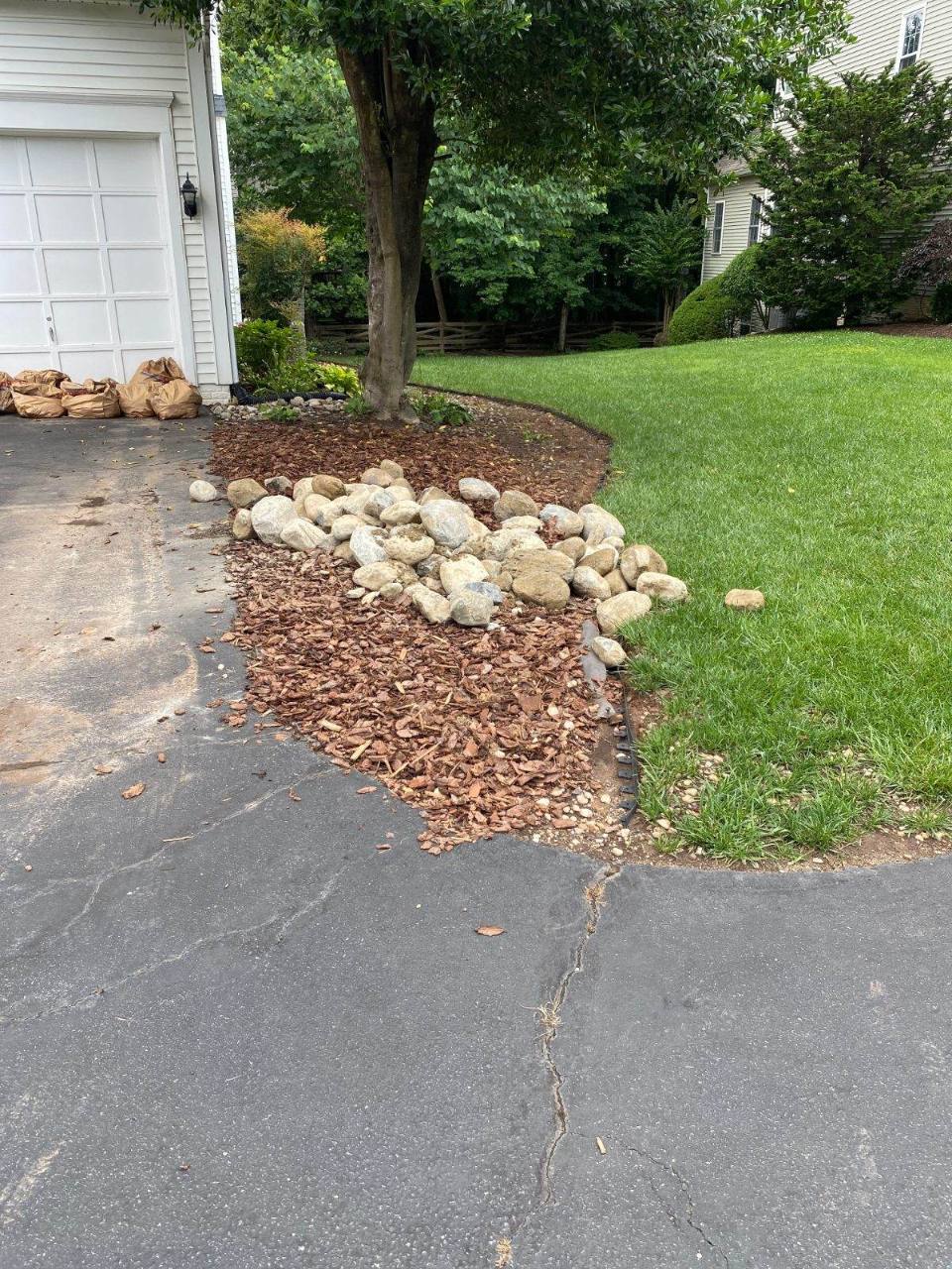 Bulk river rock delivered by Mulch & Stone in Sterling, VA