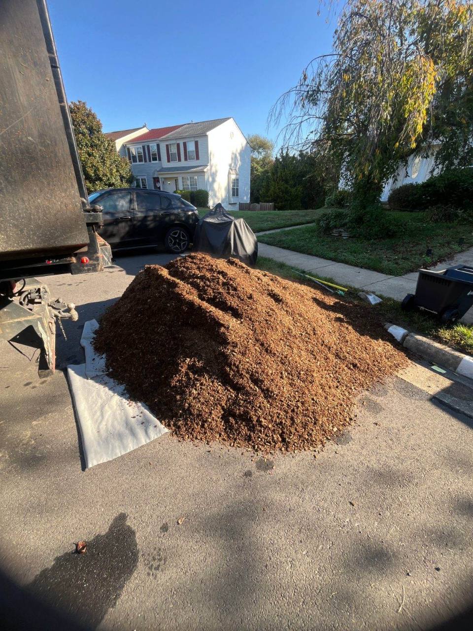 Bulk playground mulch delivered by Mulch & Stone in Woodbridge, VA