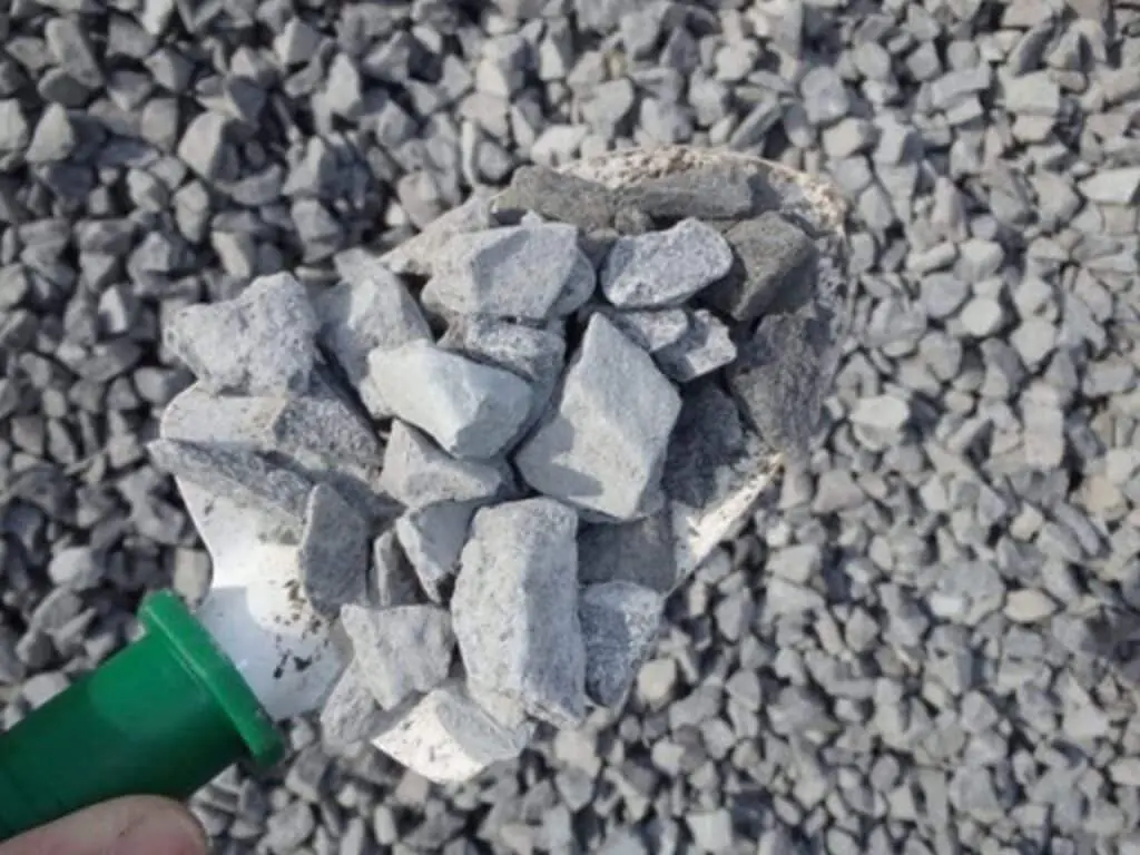 #57 Bluestone Gravel on a Shovel