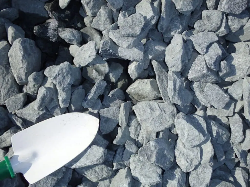 Bluestone Gravel With Shovel