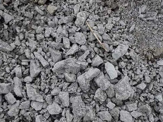 Texture of crush and run gravel