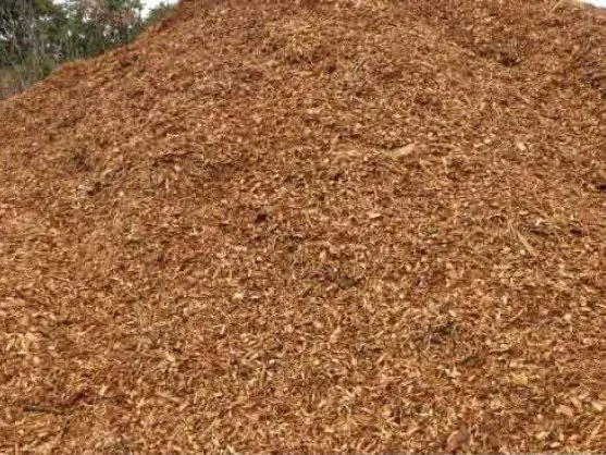 Close-up of bulk playground mulch