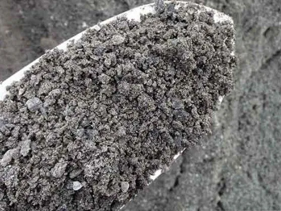 Stone dust screenings on a shovel