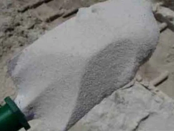 Close-up of white sandbox play sand